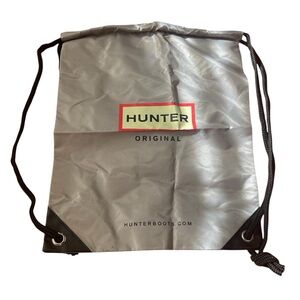 Hunter Boots light grey reusable backpack style bag